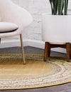 Soho Elegance Collection Area Rug -  Mercer (Yellow) Round Yellow  lifestyle 26