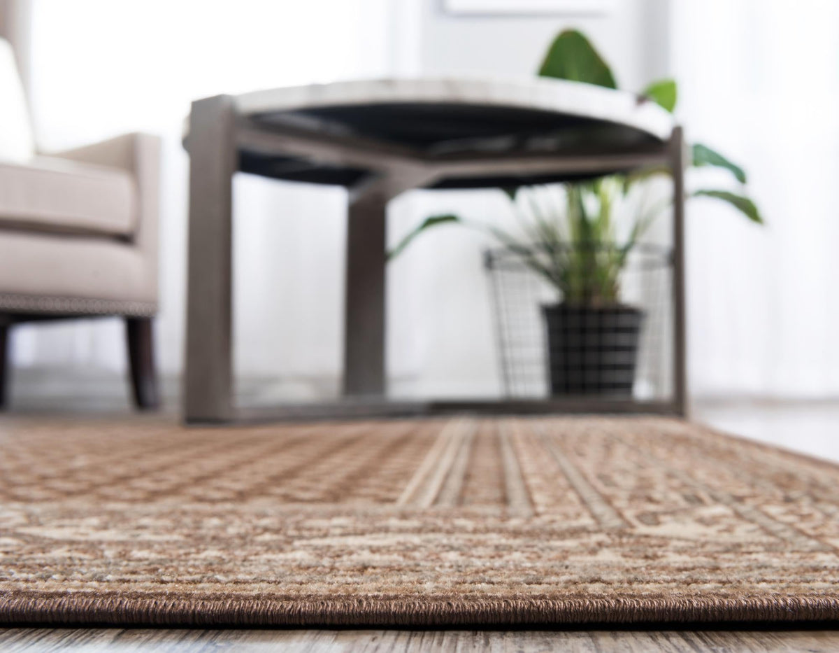 Soho Elegance Collection Area Rug -  Mercer (Brown) Rectangle Brown  lifestyle 4