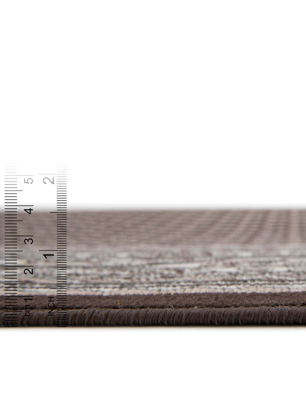 Soho Elegance Collection Area Rug -  Mercer (Brown) Round Brown  lifestyle 27