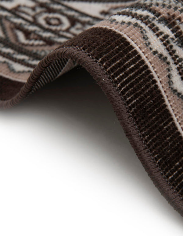 Soho Elegance Collection Area Rug -  Mercer (Brown) Round Brown  lifestyle 35