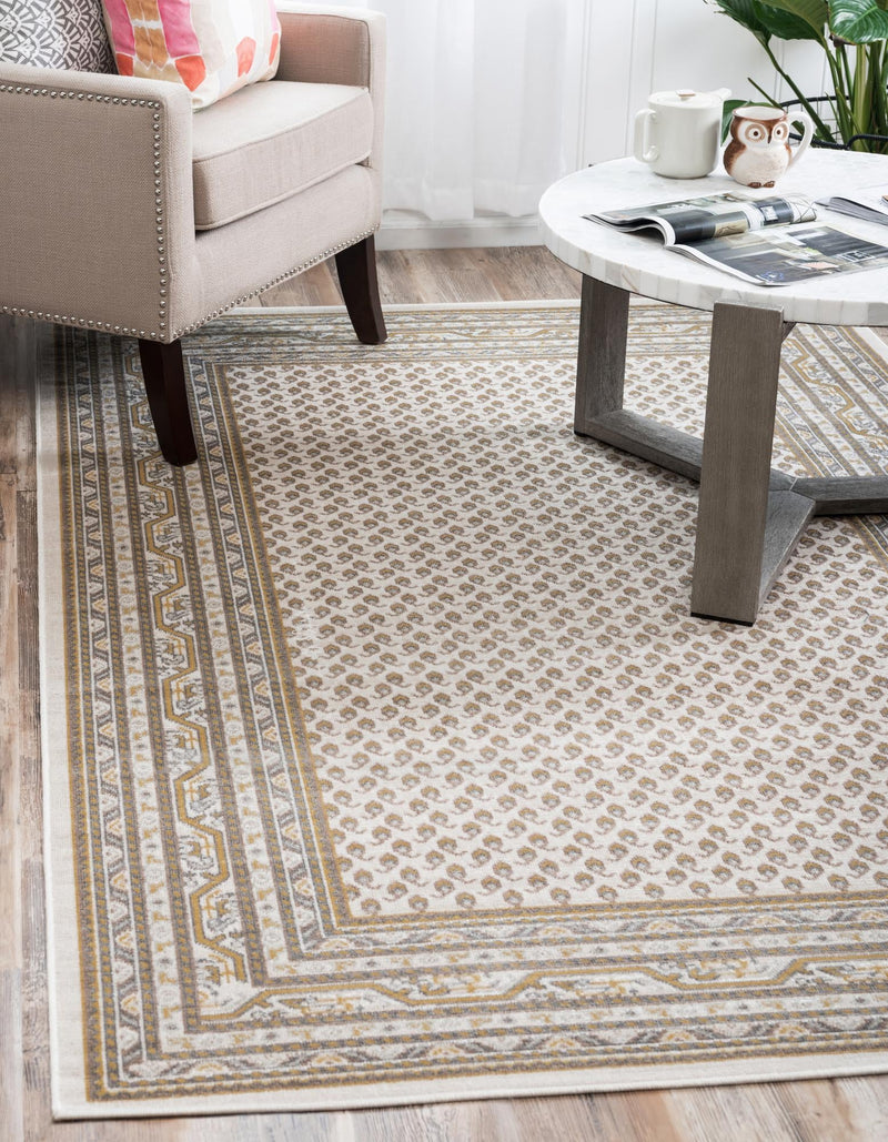 Soho Elegance Collection Area Rug -  Mercer (Beige) Rectangle Beige  lifestyle 2