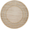 Soho Elegance Collection Area Rug -  Mercer (Beige) Round Beige  lifestyle 6