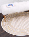 Soho Elegance Collection Area Rug -  Mercer (Beige) Round Beige  lifestyle 8