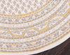 Soho Elegance Collection Area Rug -  Mercer (Beige) Round Beige  lifestyle 13