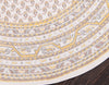 Soho Elegance Collection Area Rug -  Mercer (Beige) Round Beige  lifestyle 29