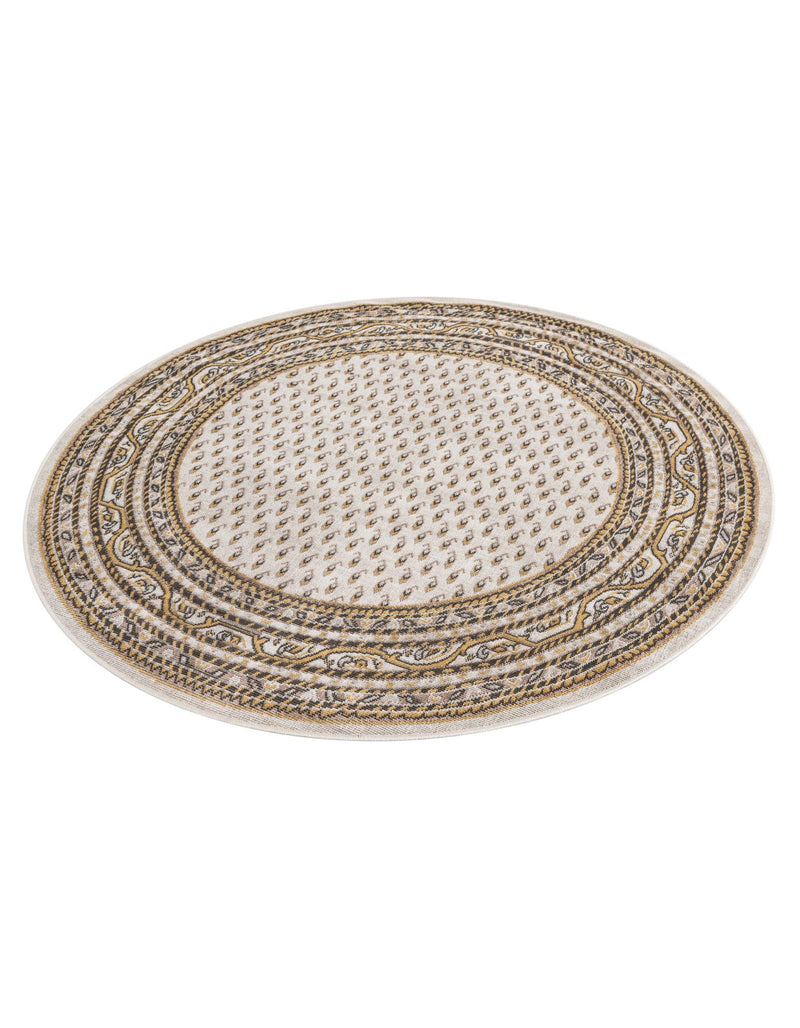 Soho Elegance Collection Area Rug -  Mercer (Beige) Round Beige  lifestyle 21