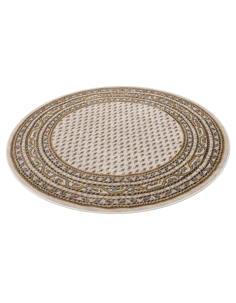 Soho Elegance Collection Area Rug -  Mercer (Beige) Round Beige  lifestyle 22