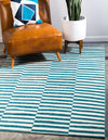 Soho Elegance Collection Area Rug -  Hudson (Turquoise) Rectangle Turquoise  lifestyle 2