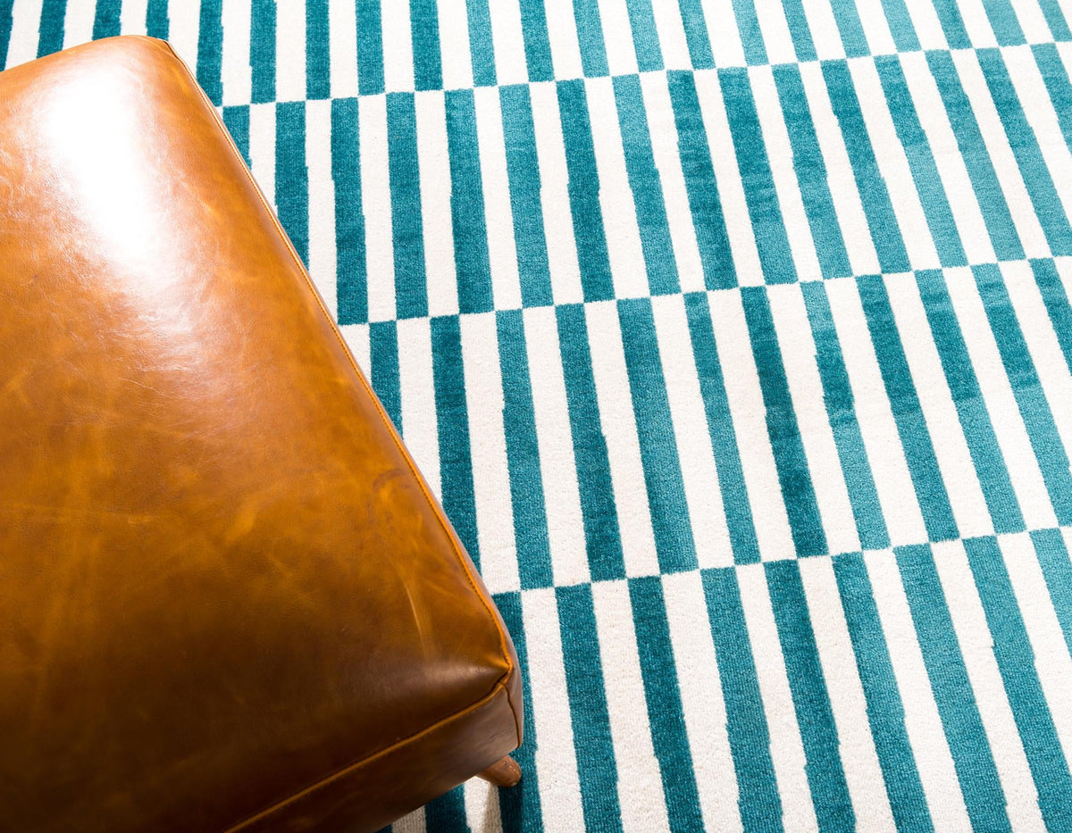 Soho Elegance Collection Area Rug -  Hudson (Turquoise) Rectangle Turquoise  lifestyle 6
