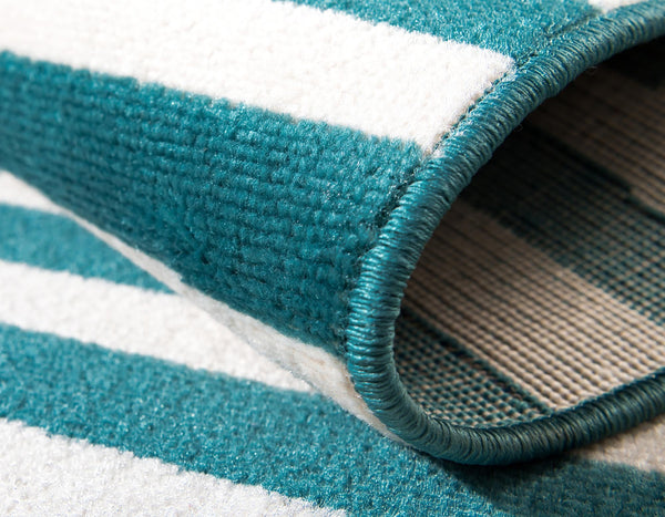 Soho Elegance Collection Area Rug -  Hudson (Turquoise) Rectangle Turquoise  lifestyle 7