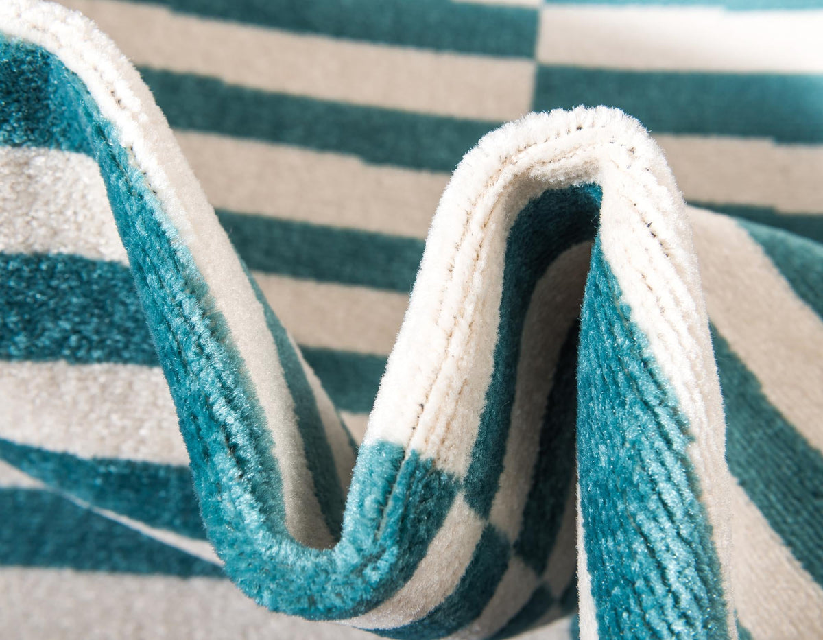Soho Elegance Collection Area Rug -  Hudson (Turquoise) Rectangle Turquoise  lifestyle 8