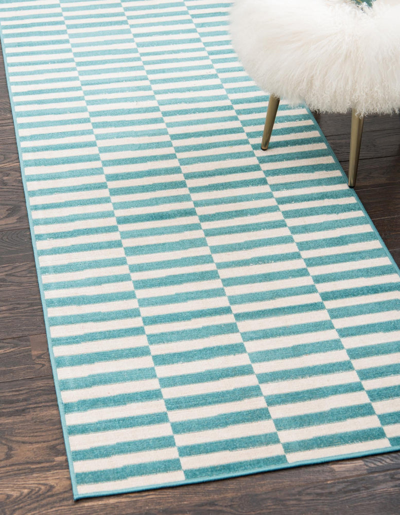 Soho Elegance Collection Area Rug -  Hudson (Turquoise) Runner Turquoise  lifestyle 13