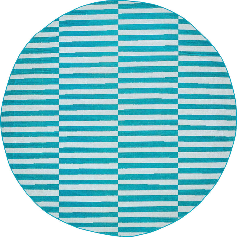 Soho Elegance Collection Area Rug -  Hudson (Turquoise) Round Turquoise  lifestyle 12