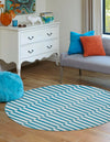 Soho Elegance Collection Area Rug -  Hudson (Turquoise) Round Turquoise  lifestyle 14