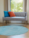 Soho Elegance Collection Area Rug -  Hudson (Turquoise) Round Turquoise  lifestyle 16