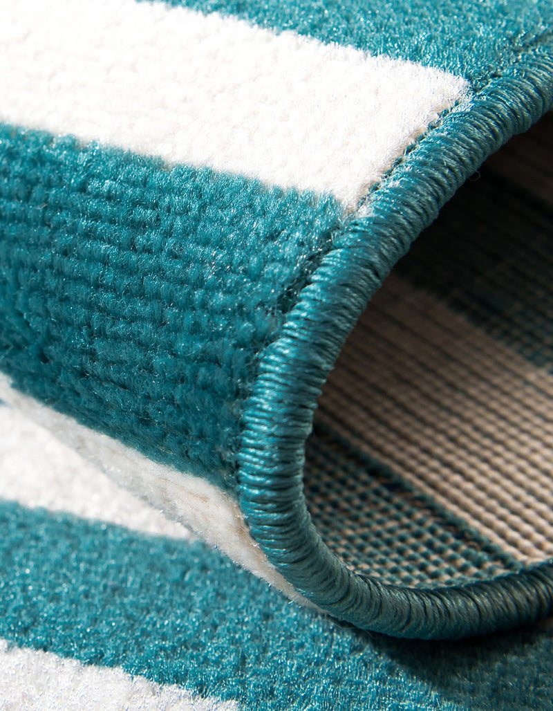 Soho Elegance Collection Area Rug -  Hudson (Turquoise) Round Turquoise  lifestyle 21
