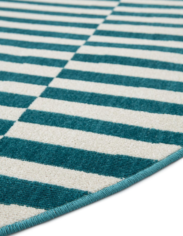 Soho Elegance Collection Area Rug -  Hudson (Turquoise) Round Turquoise  lifestyle 23