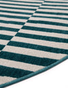 Soho Elegance Collection Area Rug -  Hudson (Turquoise) Round Turquoise  lifestyle 34