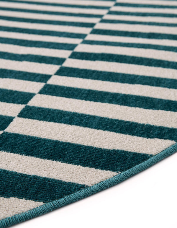 Soho Elegance Collection Area Rug -  Hudson (Turquoise) Round Turquoise  lifestyle 34