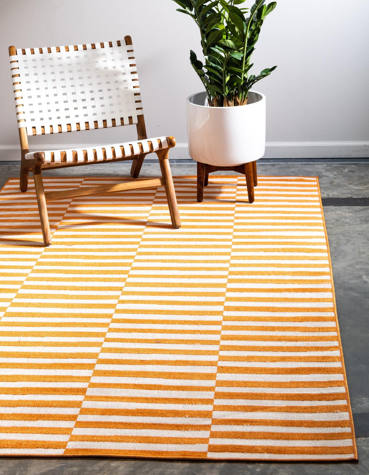 Soho Elegance Collection Area Rug -  Hudson (Orange) Rectangle Orange  lifestyle 2