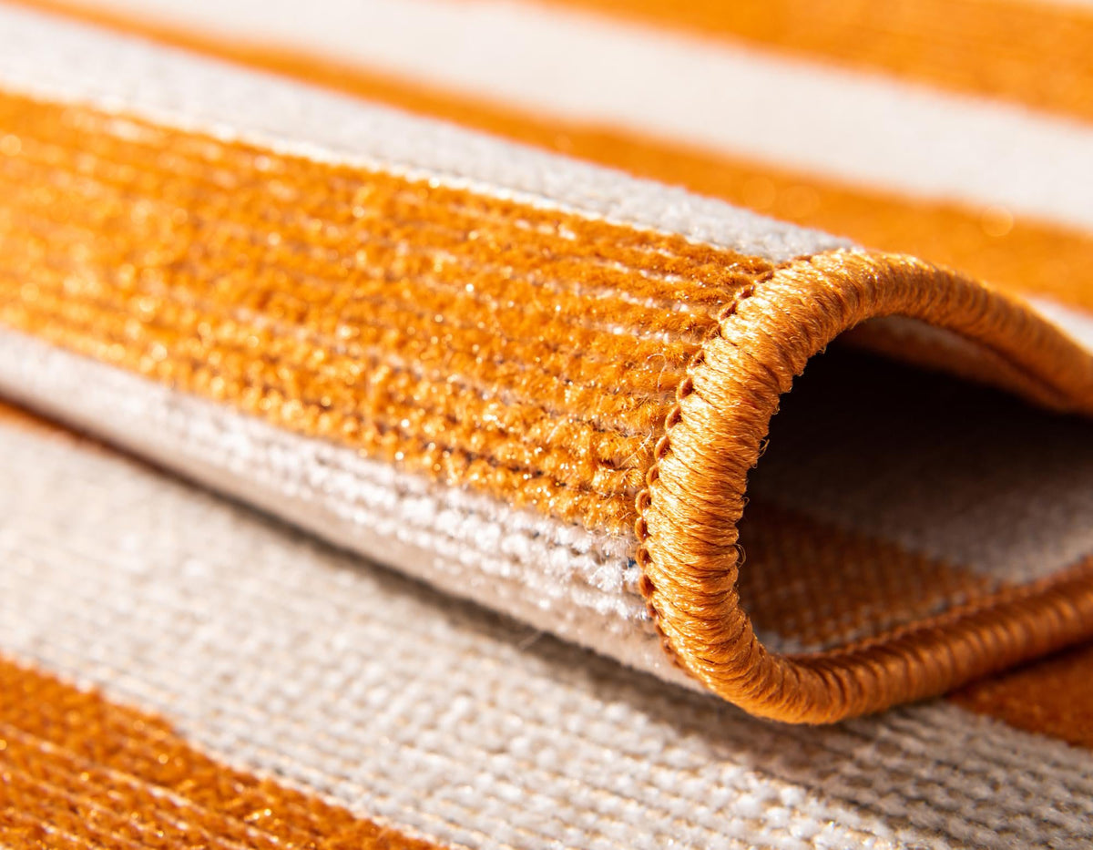 Soho Elegance Collection Area Rug -  Hudson (Orange) Rectangle Orange  lifestyle 7