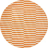 Soho Elegance Collection Area Rug -  Hudson (Orange) Round Orange  lifestyle 12