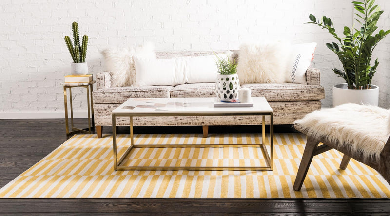 Soho Elegance Collection Area Rug -  Hudson (Yellow) Rectangle Yellow  lifestyle 4