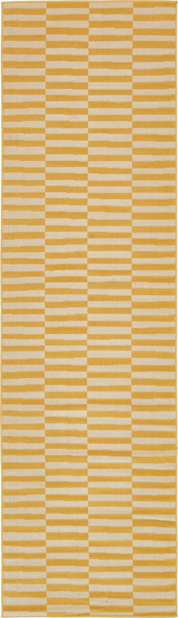 Soho Elegance Collection Area Rug -  Hudson (Yellow) Runner Yellow  lifestyle 16
