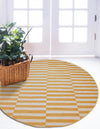 Soho Elegance Collection Area Rug -  Hudson (Yellow) Round Yellow  lifestyle 34