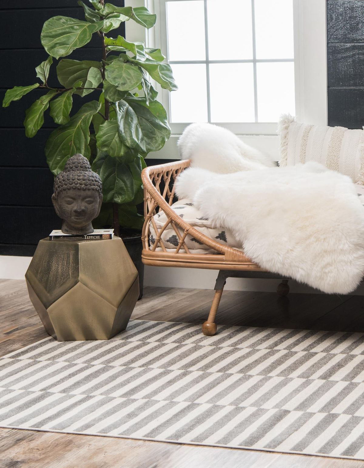 Soho Elegance Collection Area Rug -  Hudson (Dark Gray) Rectangle Dark Gray  lifestyle 3