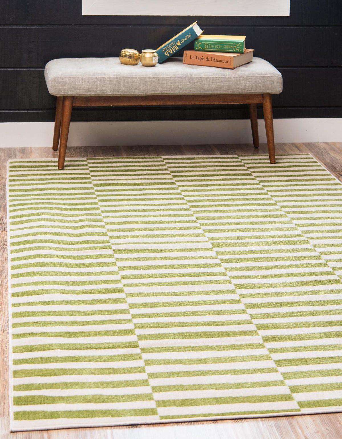 Soho Elegance Collection Area Rug -  Hudson (Green) Rectangle Green  lifestyle 2