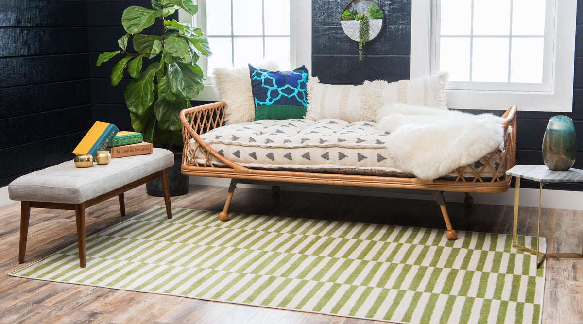 Soho Elegance Collection Area Rug -  Hudson (Green) Rectangle Green  lifestyle 3