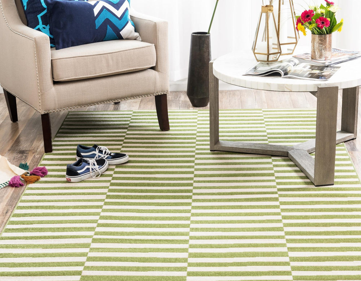 Soho Elegance Collection Area Rug -  Hudson (Green) Rectangle Green  lifestyle 4