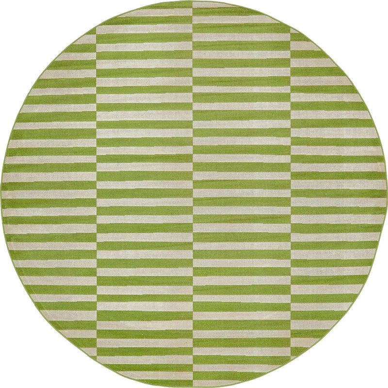 Soho Elegance Collection Area Rug -  Hudson (Green) Round Green  lifestyle 12