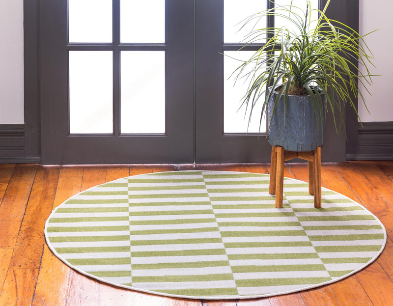 Soho Elegance Collection Area Rug -  Hudson (Green) Round Green  lifestyle 16