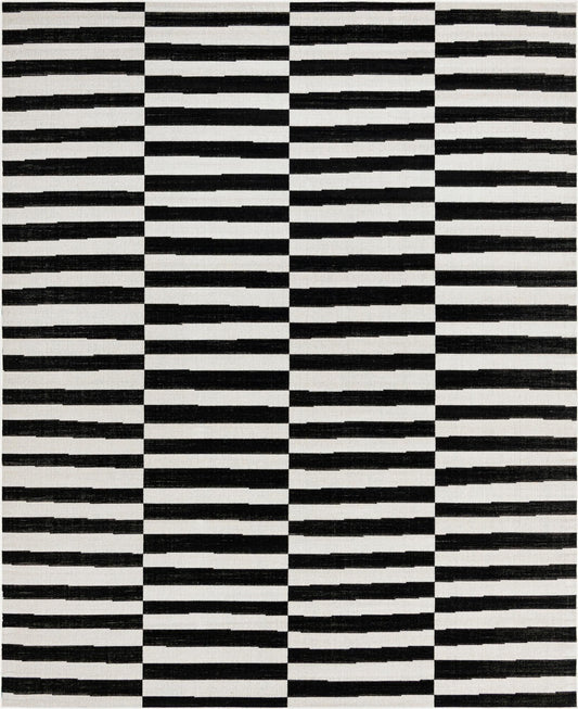 Soho Elegance Collection Area Rug -  Hudson (Black) Rectangle Black  lifestyle 2