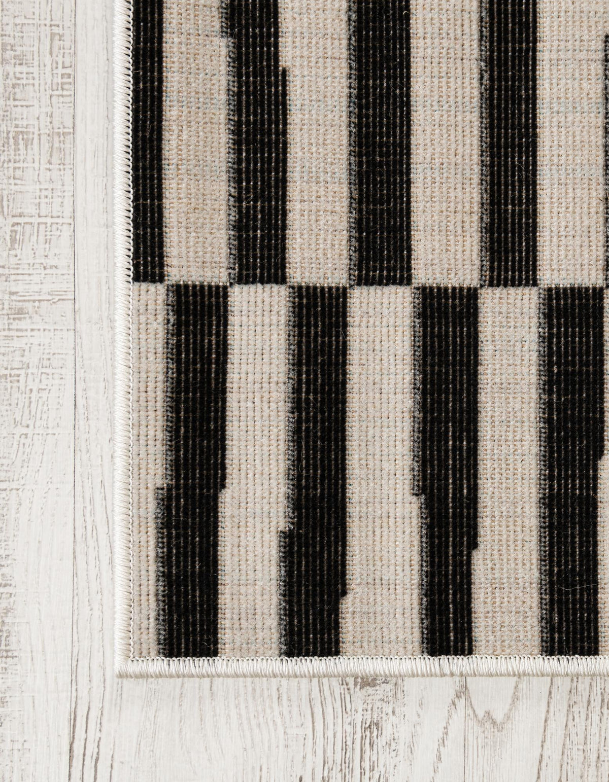 Soho Elegance Collection Area Rug -  Hudson (Black) Rectangle Black  lifestyle 6