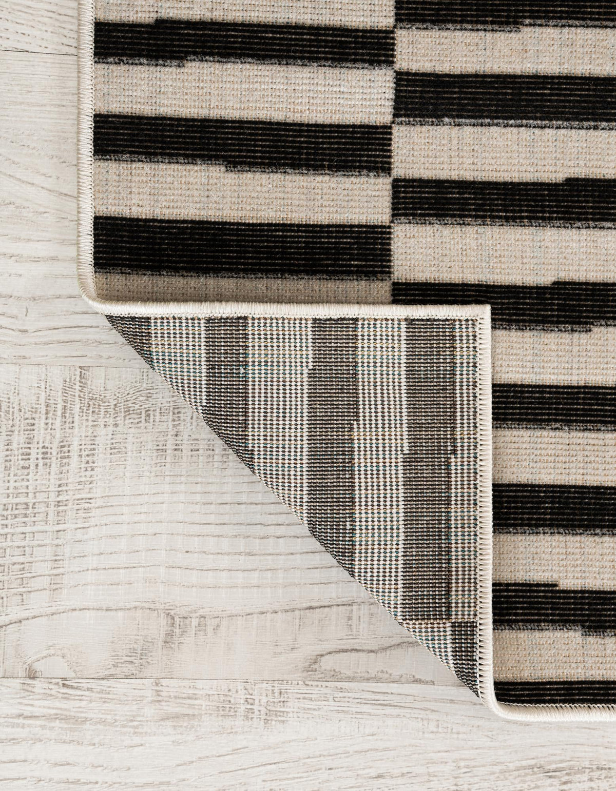 Soho Elegance Collection Area Rug -  Hudson (Black) Rectangle Black  lifestyle 7