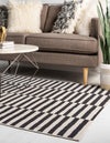 Soho Elegance Collection Area Rug -  Hudson (Black) Rectangle Black  lifestyle 3