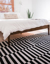 Soho Elegance Collection Area Rug -  Hudson (Black) Rectangle Black  lifestyle 4