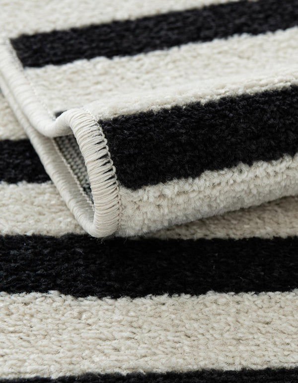 Soho Elegance Collection Area Rug -  Hudson (Black) Rectangle Black  lifestyle 6