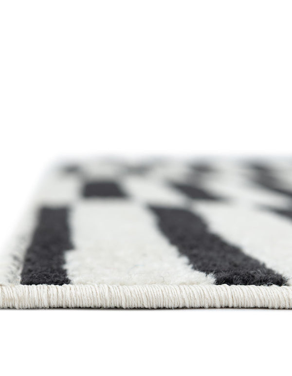 Soho Elegance Collection Area Rug -  Hudson (Black) Rectangle Black  lifestyle 7