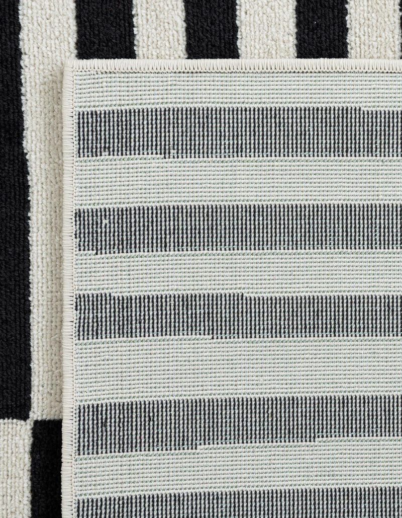 Soho Elegance Collection Area Rug -  Hudson (Black) Rectangle Black  lifestyle 9