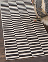 Soho Elegance Collection Area Rug -  Hudson (Black) Runner Black  lifestyle 21