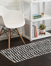Soho Elegance Collection Area Rug -  Hudson (Black) Runner Black  lifestyle 35