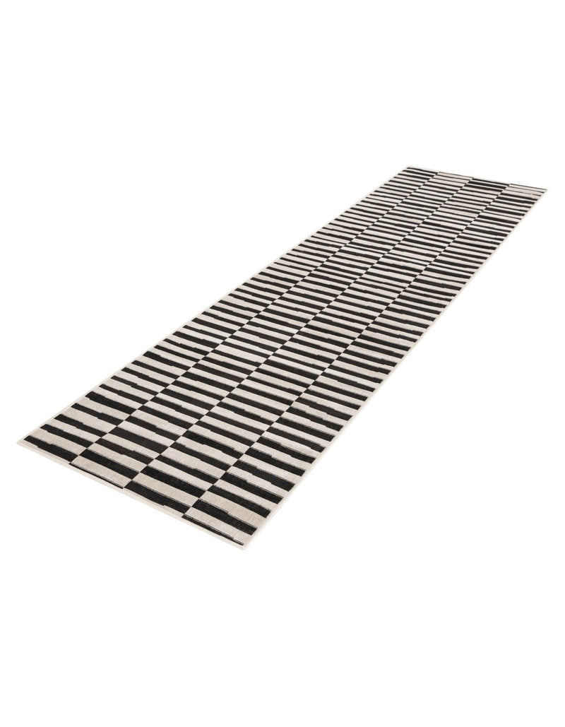 Soho Elegance Collection Area Rug -  Hudson (Black) Runner Black  lifestyle 28