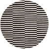 Soho Elegance Collection Area Rug -  Hudson (Black) Round Black  lifestyle 17