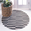Soho Elegance Collection Area Rug -  Hudson (Black) Round Black  lifestyle 23