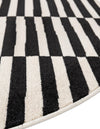 Soho Elegance Collection Area Rug -  Hudson (Black) Round Black  lifestyle 43