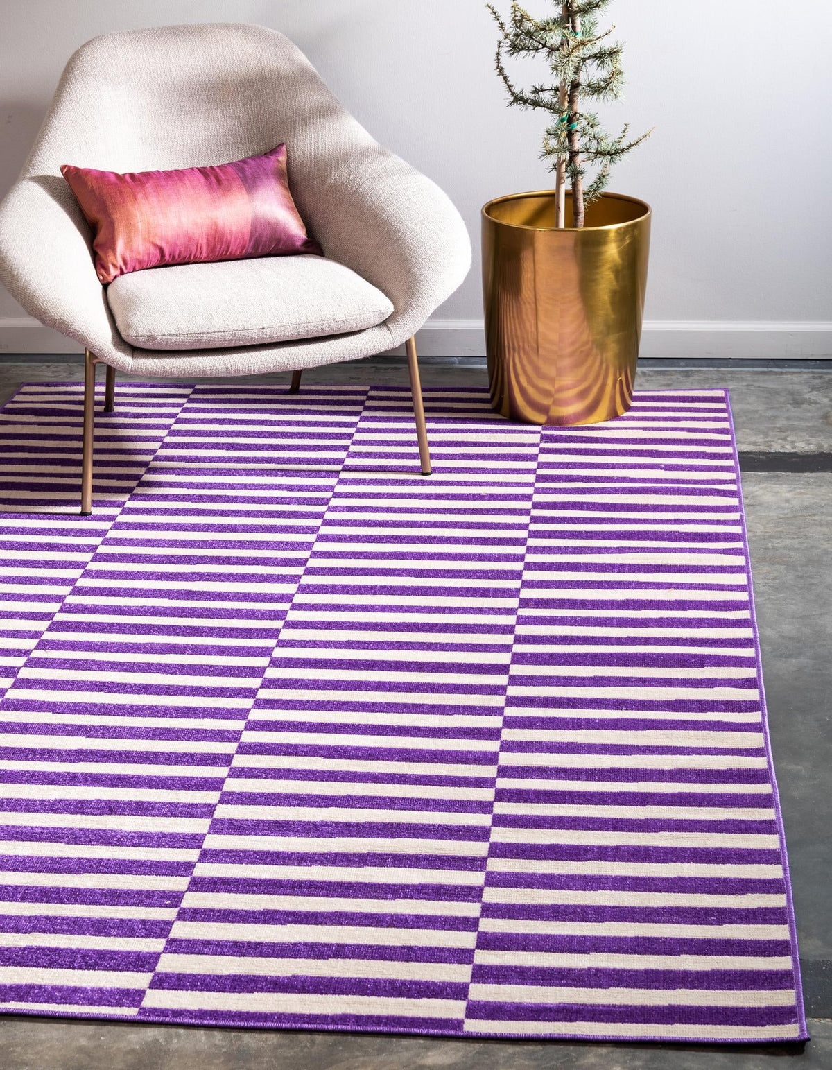 Soho Elegance Collection Area Rug -  Hudson (Purple) Rectangle Purple  lifestyle 2